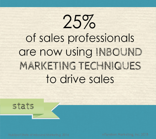 Fandom stats poster_sales professionals are now using inbound marketing techniques